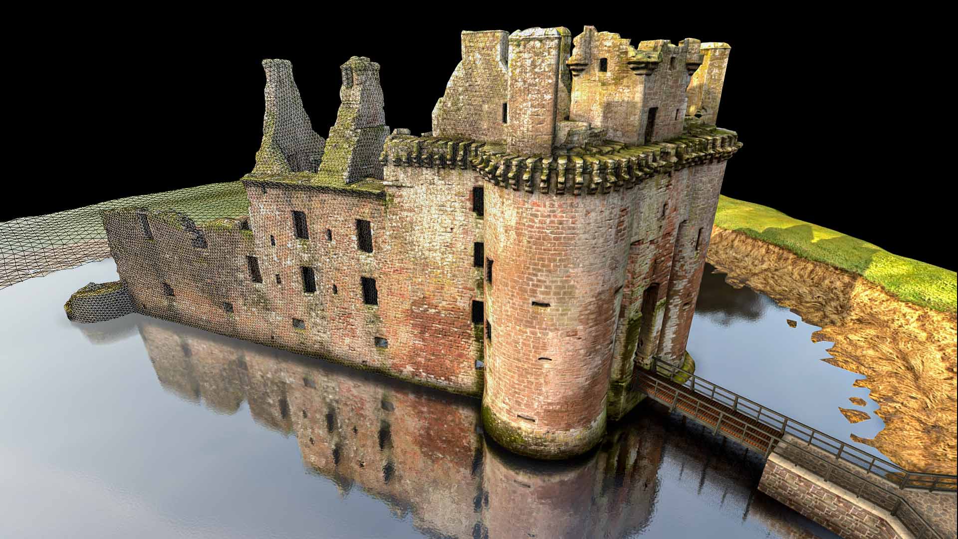 A 3D scan of Caerlaverock Castle